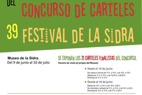 Cartel exposición concurso carteles festival de la sidra